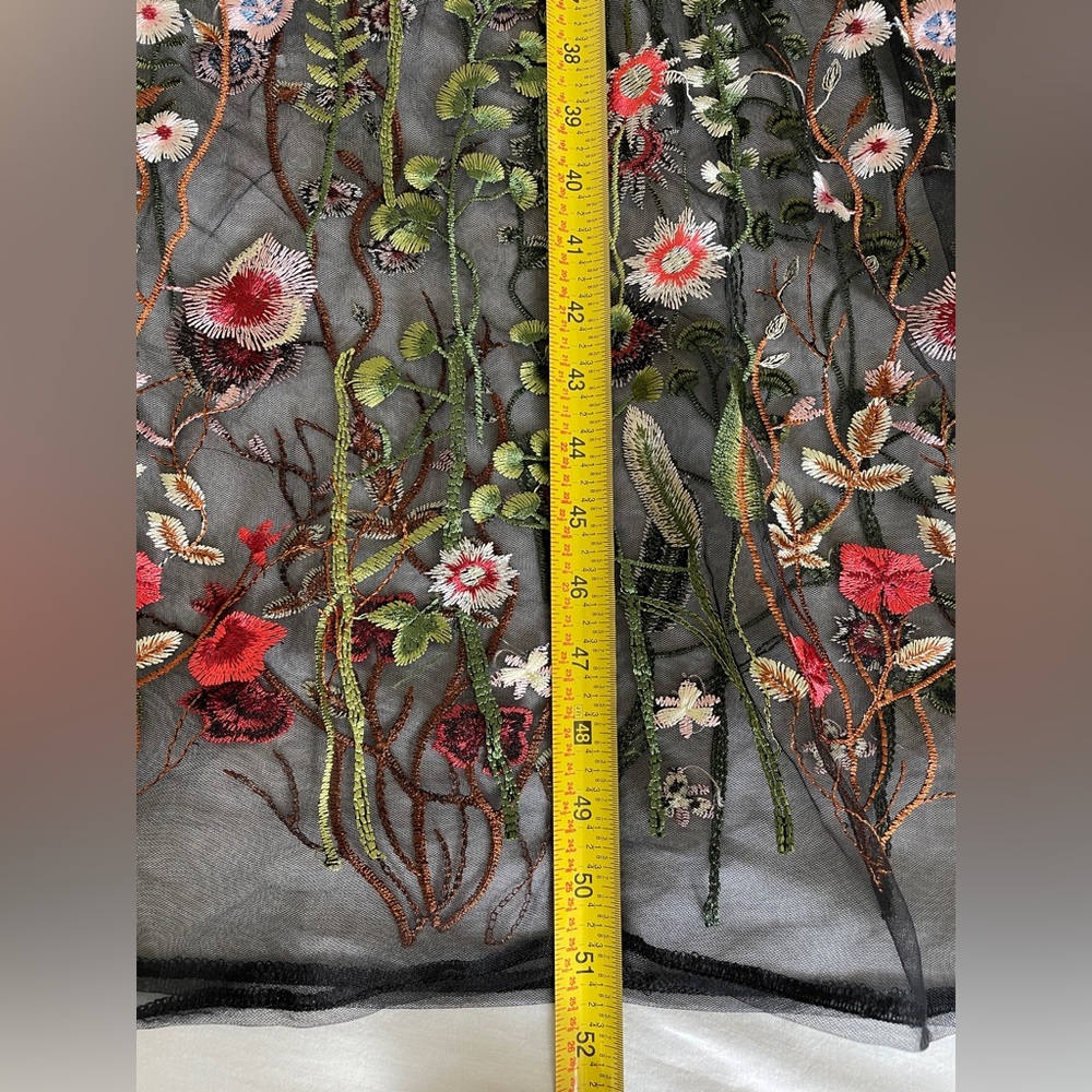 JJ’s House A-line Illusion Scoop Floor-Length Lace Floral Evening Dress - Picture 9 of 10